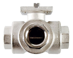 Albion 87-88 Economy Brass Threaded 3-Way Ball Valve