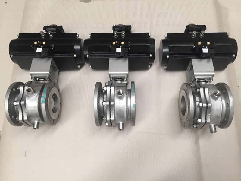 Flanged Stainless Steel Actuated Ball Valves Order Fulfilled