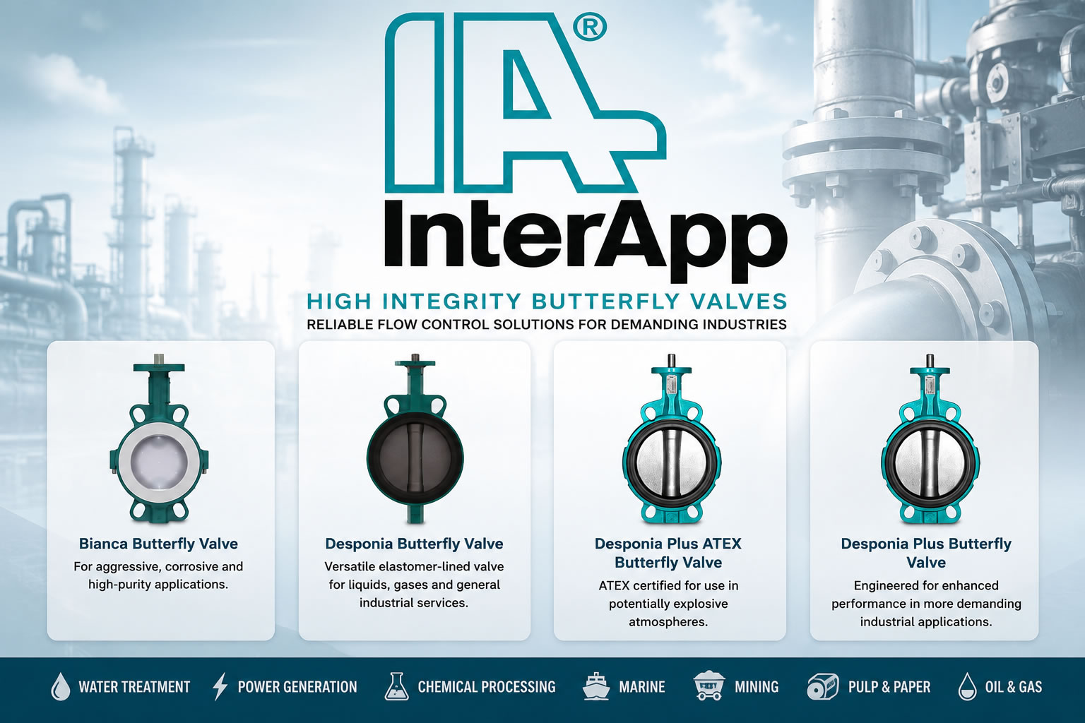 Orbinox Expands Industrial Flow Control Solutions With InterApp High Integrity Butterfly Valves